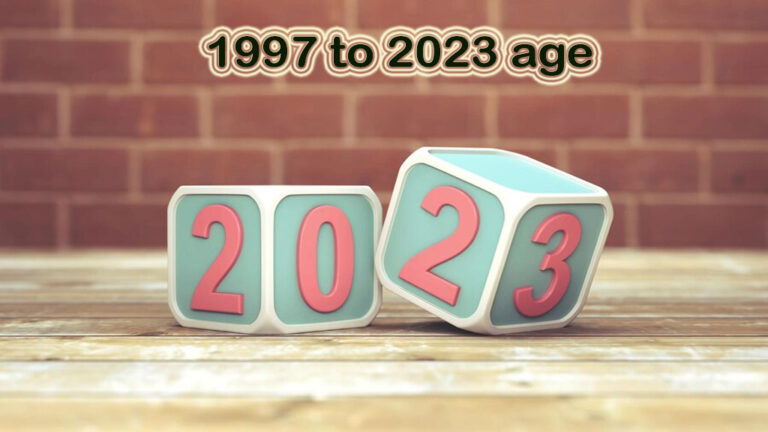 1997 to 2023 age